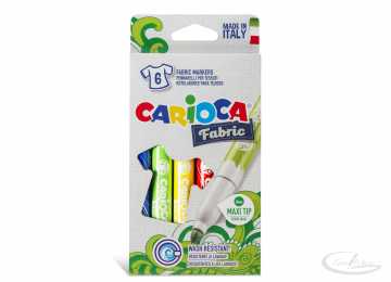 Flomasteriai Carioca piešimui ant audinių, 6 spalvų 40956