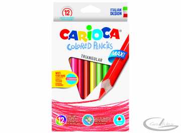 Spavoti pieštukai Carioca JUMBO tribriauniai 12sp. 42393