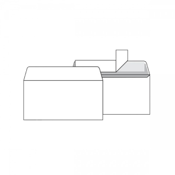 Balti pašto vokai DL (111x220mm)