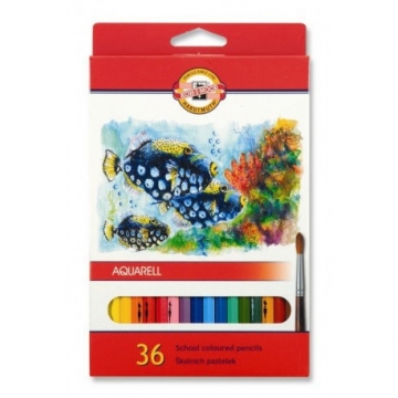 Akvareliniai pieštukai Koh-I-Noor, 36 spalvų