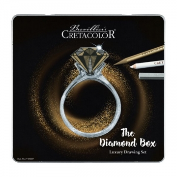 Piešimo rinkinys Creta color "Diamond Box" metalinėje dėžutėje 400 47