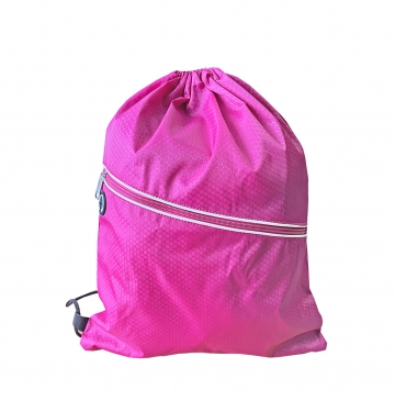 Maišelis sportinei aprangai su kišene rožinės spalvos (įp.12vnt.)C-235