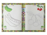 Spalvinimo knygelė A4  "Vaisiai ir daržovės" I-213