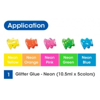 Klijai gliter  Amos Glue  GNE10B5 Neon