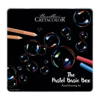 Pasteliių priemoių rinkinys metalinėje dėžutėje Cretacolor "Pastel Basic Box" 27 dalių